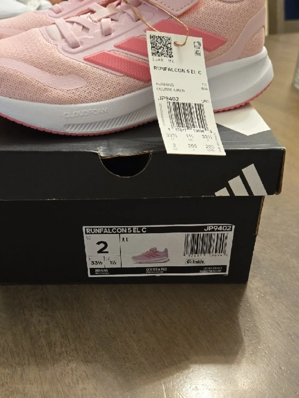 adidas Kids' Light Pink Velcro & Lace Sneakers